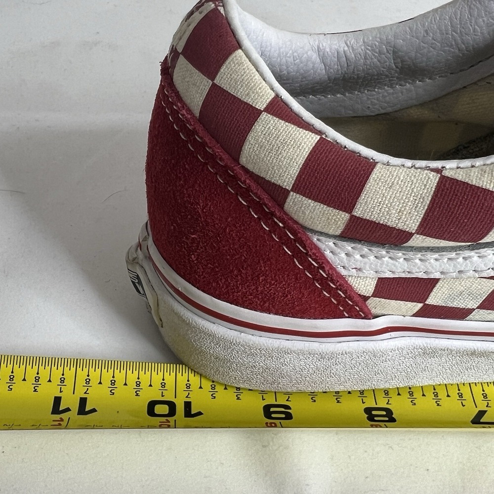 Vans Old Skool Checkerboard Red White Womens Low Top Sneakers Skate Shoes - Picture 8 of 8